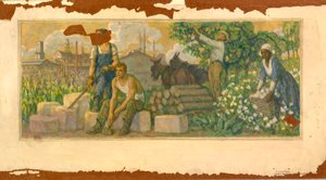 Abundance of Today (väggmålning, postkontoret i Clarksville, Tennessee) av F. Luis Mora
