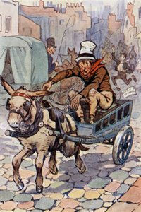 Illustration för David Copperfield (färg litho) av F. M. B. Blaikie