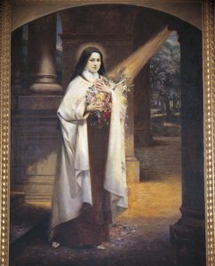 S:ta Therese av Lisieux, 1900-talet (muralmålning) av F. Roytelet