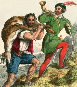 Robin Hood och Little John tar hem den feta bocken