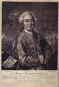 Generalmajor Wolfe (1727-59) från "The Life of General James Wolfe...", av Sir John Pringle av F. Turin