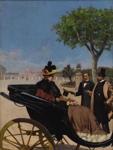 Ankomst till Villa Borghese, 1878.