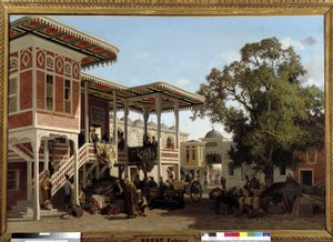 En caravanserail (eller husvagn) i Trebizonde