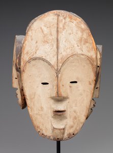 Mask (trä, kaolin) av Fang Culture