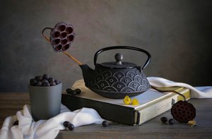 Zen-tekanne och bär av Fangping Zhou