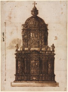 Design för ett Ciborium, 1600-tal. av Fantoni Family Workshop