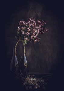 Rustikt blomsterstilleben av Farid Kazamil