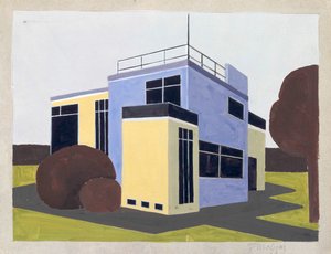 Design för ett fristående hus, 1923. av Farkas Molnar