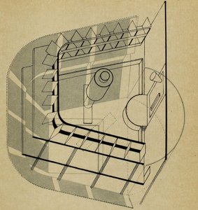 U-teatern. Från Scenen på Bauhaus Scenen på Bauhaus, 1925. av Farkas Molnar