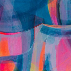 The Key Is To Explore, 2020 (akryl på duk) av Faye Bridgwater