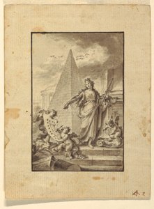Teckning, Design för en illustration: "Arkitektur", 1760-89