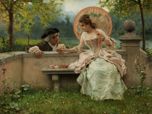 Ett kärleksfyllt samtal i parken av Federico Andreotti