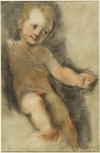 Kristusbarnet: Studie till Madonna di San Giovanni av Federico Barocci