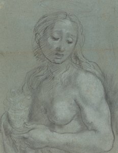 Halvlängd av Maria Magdalena [verso] av Federico Barocci