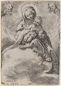 Madonna i molnen av Federico Barocci