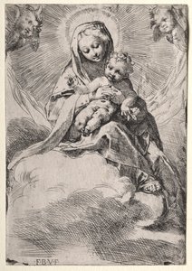 Madonna i molnen av Federico Barocci