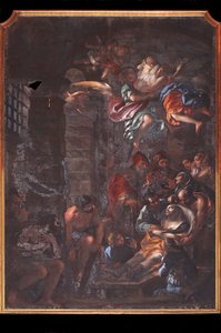 St. Rochs död i en fängelsecell i Arona av Federico Bianchi