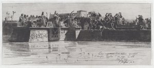 Övre delen av en målning som representerar det egyptiska offret av en jungfru till Nilen [The Upper Part of a Painting Representing the Egyptian Sacrifice of a Virgin to the Nile] av Federico Faruffini
