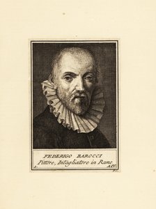 Porträtt av Federico Barocci (cirka 1535-1612), italiensk renässansmålare och grafiker av Federico Fiori (after) Barocci or Baroccio