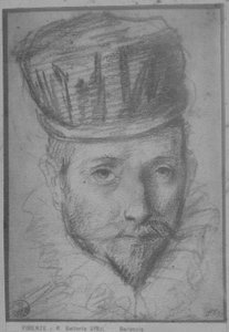 Francesco Maria della Rovere (röda och svarta krita på papper) av Federico Fiori Barocci or Baroccio