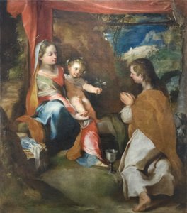 Madonna med barn och Johannes evangelisten, ca 1565 (olja på duk) av Federico Fiori Barocci or Baroccio
