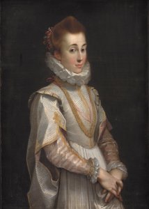 Portrait of a Young Lady, ca 1600 (olja på duk) av Federico Fiori Barocci or Baroccio