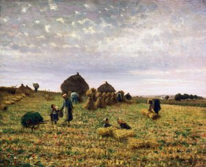 Harvest, målning av Federico Rossano (1835-1912), olja på duk, 65x80 cm