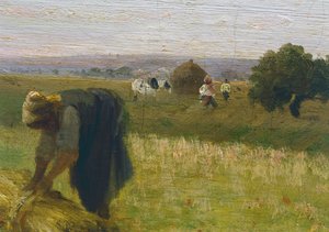 Harvest, målning av Federico Rossano (1835-1912), olja på duk, 65x80 cm, detalj
