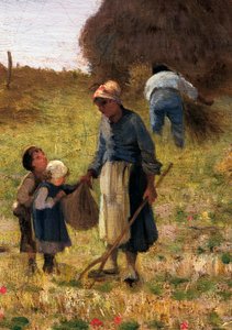 Harvest, målning av Federico Rossano (1835-1912), olja på duk, 65x80 cm, detalj