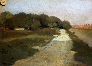 På Seine, av Federico Rossano (1835-1912).