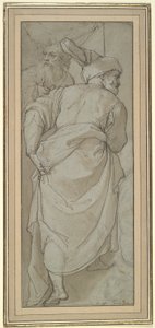 Figurstudie för av Federico Zuccaro