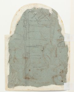 Skiss till arkitektur (?) av Federico Zuccaro