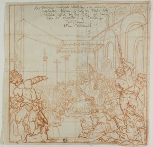 Underkastelse av kejsar Fredrik Barbarossa till påven Alexander III av Federico Zuccaro