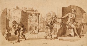 Avsnitt av Taddeo Zuccaros liv av Federico Zuccaro