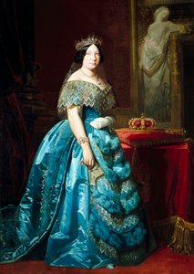 Porträtt av Isabella II drottning av Spanien