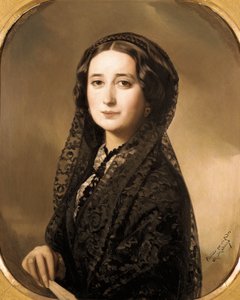"Porträtt av den spanska poeten Carolina Coronado (1823-1911)" (målning)
