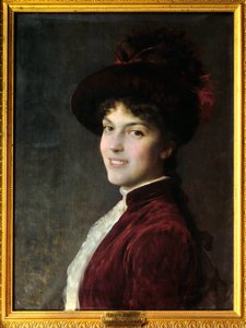 Porträtt av Ida Louise Målning av Federico Andreotti (1847-1930) 1880 Florens, Museum of Modern Art