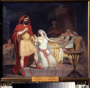 Odysseus återkomst (Odysseus återkomst). Målning av Feodor Andreyevich Bronnikov (1827-1902), olja på duk, rysk konst