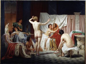 De romerska baden. Målning av Feodor Andrejevitj Bronnikov (1827-1902). Olja på duk