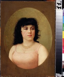 ""Porträtt av den italienska ballerinan Virginia Zucchi (1849-1930)"" Målning av Feodor Andreyevich Bronnikov (1827-1902) 1889 Tuganov Art Museum of the North Ossetian, Vladikavkaz av Fedor Andreevich Bronnikov