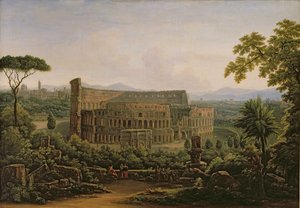 Utsikt över Colosseum från Palatine Hill, Rom, 1816 av Fedor Mikhailovich Matveev