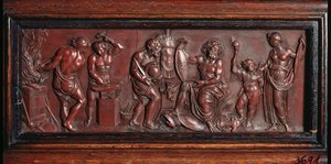 La forge de Vulcan (Vulcans smedja) - Verk av Fjodor Petrovitj Tolstoj (1783-1873), basrelief - rysk konst