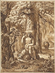 Johannes Döparen i vildmarken av Felice Albites