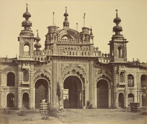 En port som leder in till Kaiserbagh-palatset av Felice Beato