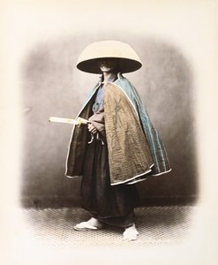 En japansk samuraj i folkdräkt, c.1868