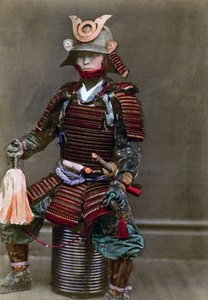 En samuraj i rustning, Japan, 1882