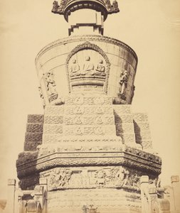 Arkitektonisk utsikt över Lama-templet nära Pekin, oktober 1860 av Felice Beato