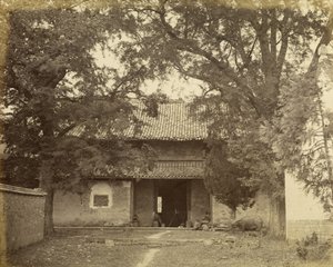 Byggnad och kamera, Kina av Felice Beato