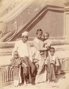 Burmesisk familj av Felice Beato
