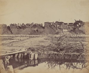 Exteriör av North Fort som visar den engelska ingången, 21 augusti 1860 av Felice Beato